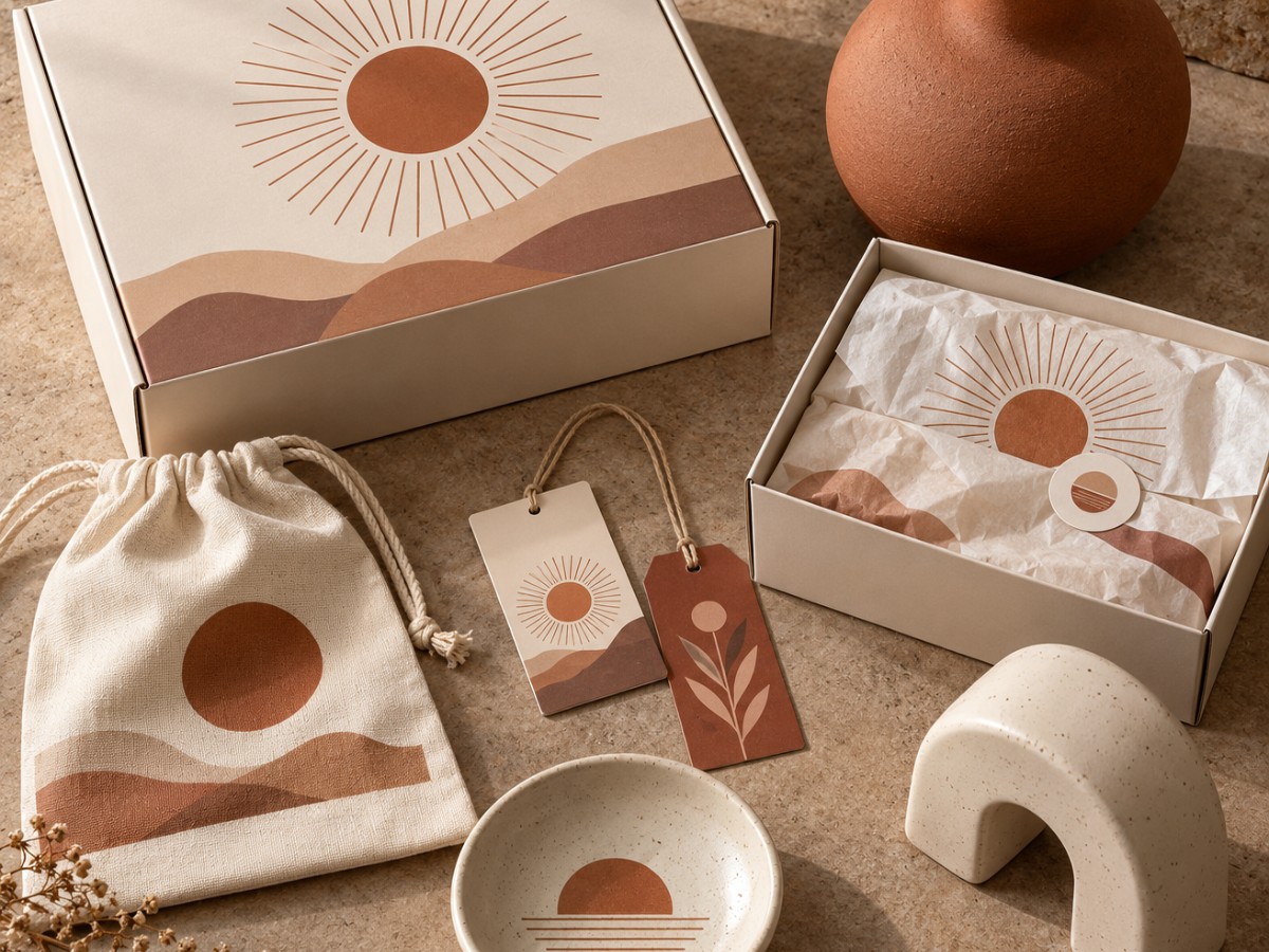 Nuru Home — Brand identity & packaging “A warm visual identity built around simple shapes, earthy colours, and packaging designed to feel at home in everyday spaces.”